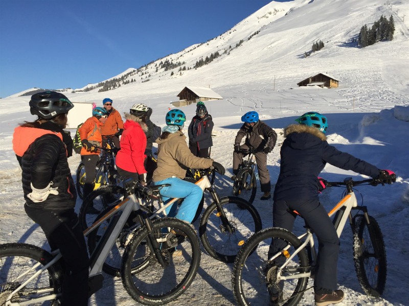 Randonnée encadrée VTT électrique sur neige